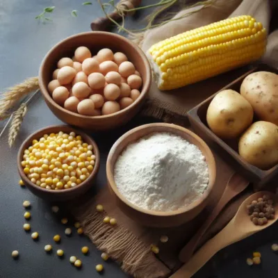 글루텐 프리 곡물 - 콩가루, 감자가루, 옥수수가루