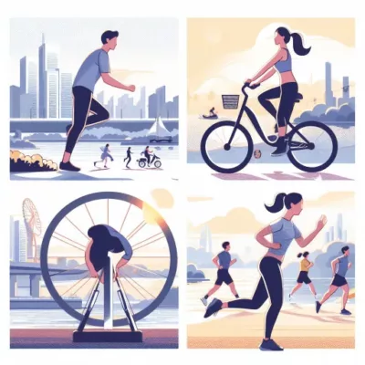 유산소 운동 종류 및 강도- 자전거,달리기