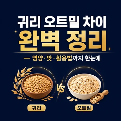 귀리 오트밀 차이